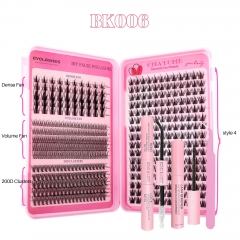 BK006 DIY Cluster Eyelash Book 4 styles mixed