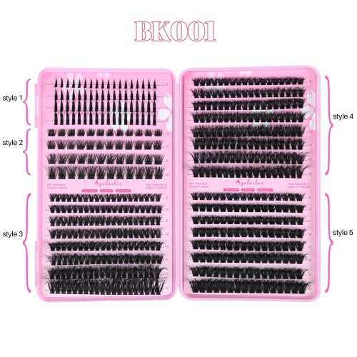BK001 DIY Cluster Eyelash Book 5 styles mixed
