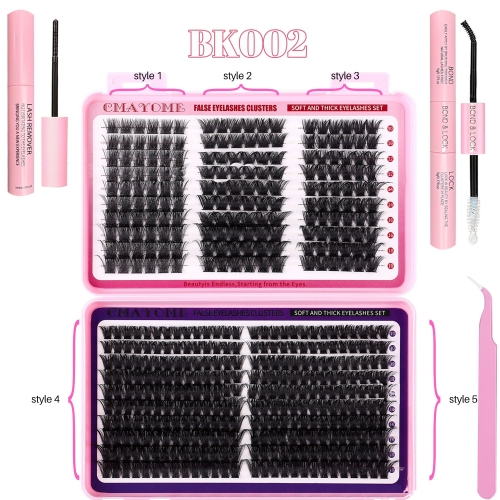BK002 DIY Cluster Eyelash Book 5 styles mixed