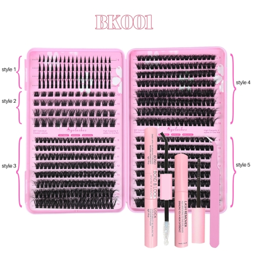 BK001 DIY Cluster Eyelash Book 5 styles mixed
