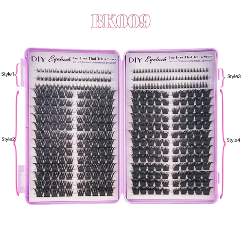 BK009 DIY Cluster Eyelash Book 4 styles mixed