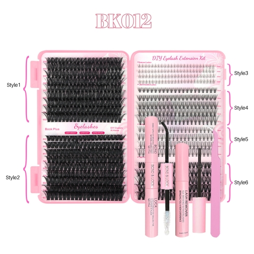 BK012 DIY Cluster Eyelash Book 6 styles mixed