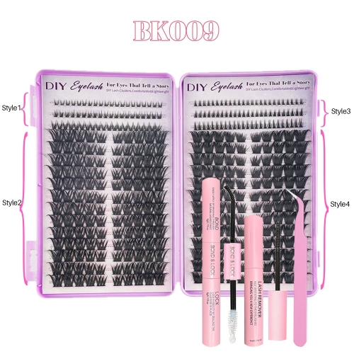 BK009 DIY Cluster Eyelash Book 4 styles mixed