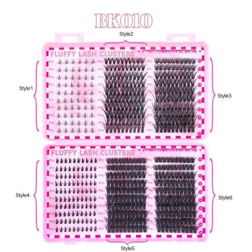 BK010 DIY Cluster Eyelash Book 6 styles mixed