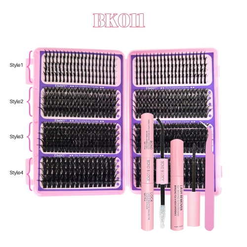 BK011 DIY Cluster Eyelash Book 4 styles mixed
