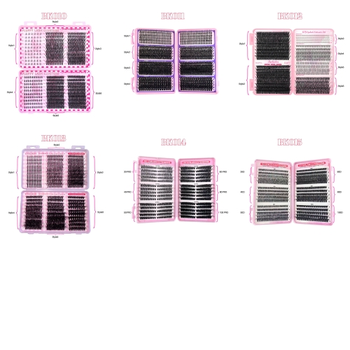 100 Pack DIY Eyelash Books (Excluding Bond,Remover,Tweezer)