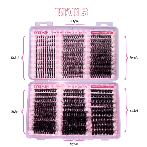 BK013 DIY Cluster Eyelash Book 6 styles mixed