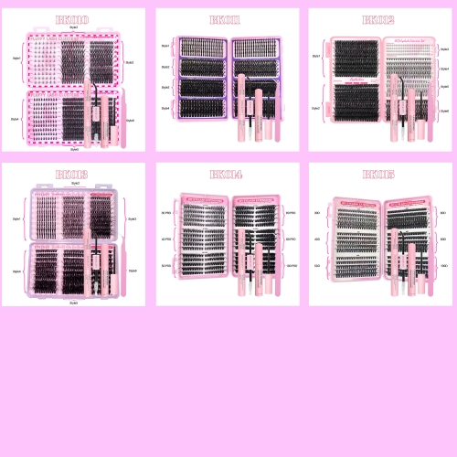 30 Pack DIY Eyelash Book KIT (Including Bond,Remover,Tweezer)