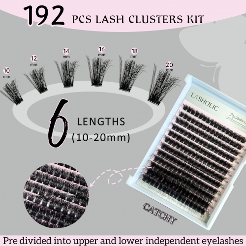"Catchy" 100D MEGA Volume Wispy Cluster Kit