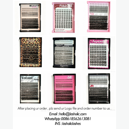50 Pack DIY Cluster Lashes excluding Glue Bond/Seal and tweezer