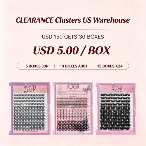USD150 gets 30 boxes Clusters (USD5.00 / box)