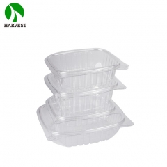 HC-12 12 Oz PET Plastic Disposable Lid-Hinged Clamshell Container
