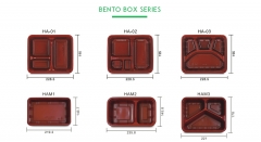 Eco 4 compartments beno leakproof plastic disposable lunch box