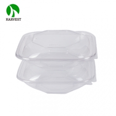高透明PET塑料沙拉面包八角形色拉食品盒