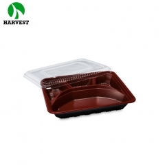 4 compartment disposable plastic microwave takeaway food container