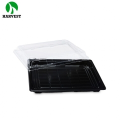 Harvest HP-11 Disposable Plastic Large Sushi Food Container Tray