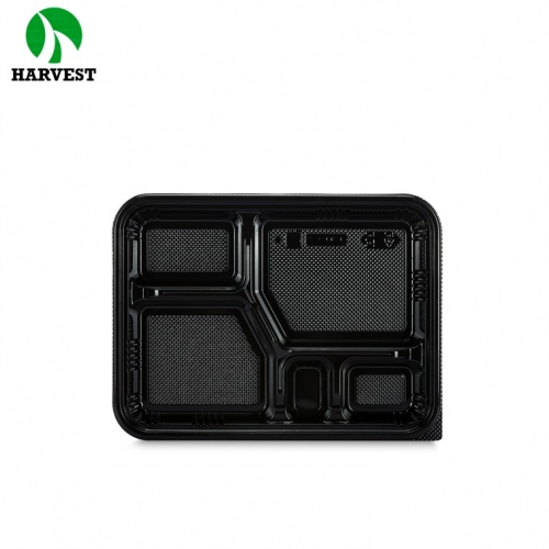 Plastic bento food packaging multi-divided container box for takeaway food