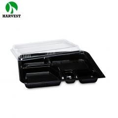 Plastic bento food packaging multi-divided container box for takeaway food