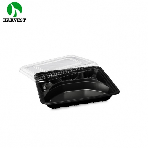 4 compartment disposable plastic microwave takeaway food container