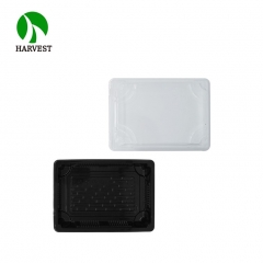 Harvest PLA-03 One Time Use Biodegradable PLA Sushi Container