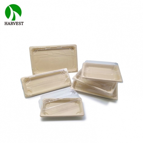 Harvest EG-1.5 Biodegradable Compostable Fiber Pulp To Go Sushi Box