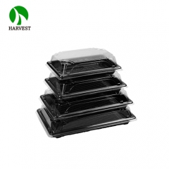 Harvest PLA-03 One Time Use Biodegradable PLA Sushi Container