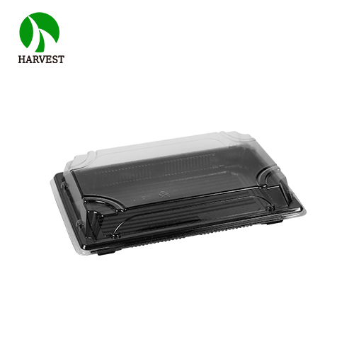 Harvest PLA-07 Wholesale Biodegradable Black PLA Sushi Food Tray