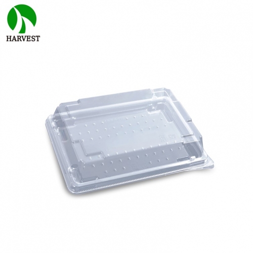 HE2-4 RPET PET Recyclable and Recycled Disposable Sushi Tray