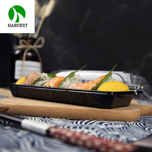 Harvest PLA-02 Eco Friendly PLA Plastic Biodegradable Sushi Containers