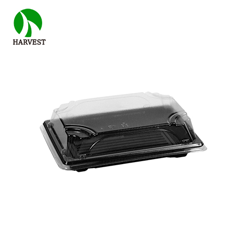 Harvest PLA-03 One Time Use Biodegradable PLA Sushi Container