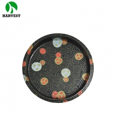 Plastic round box food tray packaging with compartments