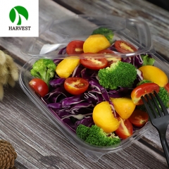 Food grade eco-friendly PET octagonal salad food container box