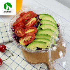 Clear small salad plastic disposable container bowls with lid