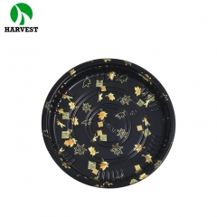 Plastic round box food tray packaging with compartments