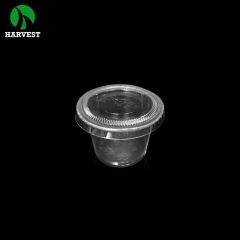 PP PS Plastic disposable sauce 1 oz portion cups with lid