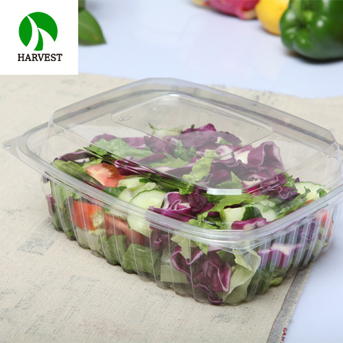 Harvest Disposable OPS Salad Cookies Fruit Bowl Container With Lid