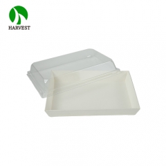 PR-05 Disposable Cardboard Paper Tray With Plastic Lid