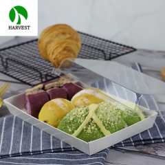 Harvest PR-09 Disposable Cardboard Paper Sushi Tray With Plastic Lid