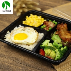 日式餐盒ops防雾盖午餐盒红黑PP材质高档午餐盒环保材质餐盒