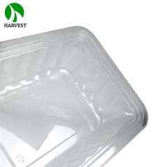 16 Oz Recyclable Transparent Rectangle PET Deli Container With Inserted Tray