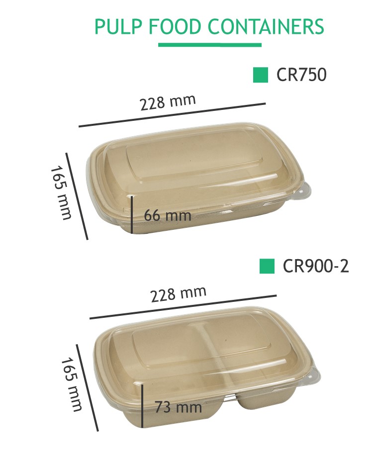 The fiber pulp food container is a good alternative for food packaging.