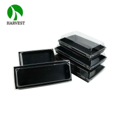 PR-02 Rectangular Cardboard Paper Tray With Plastic Lid