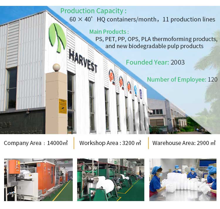 Harvest plastic food packaging manufacturer in China.