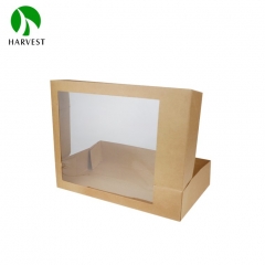 PCW-09 Large Kraft Paper Food Box With Window