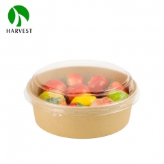 Round Kraft Paper Food Bowl with Lid - KR Round Series