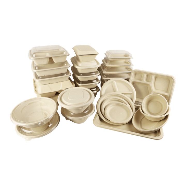 Harvest CR32 Sustainable Compostable Fiber Pulp Salad Bowls