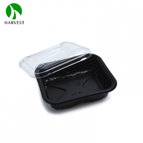 Disposable Food Container PP Black Square Plastic Container - China Plastic  Food Container and PP Plastic Box price