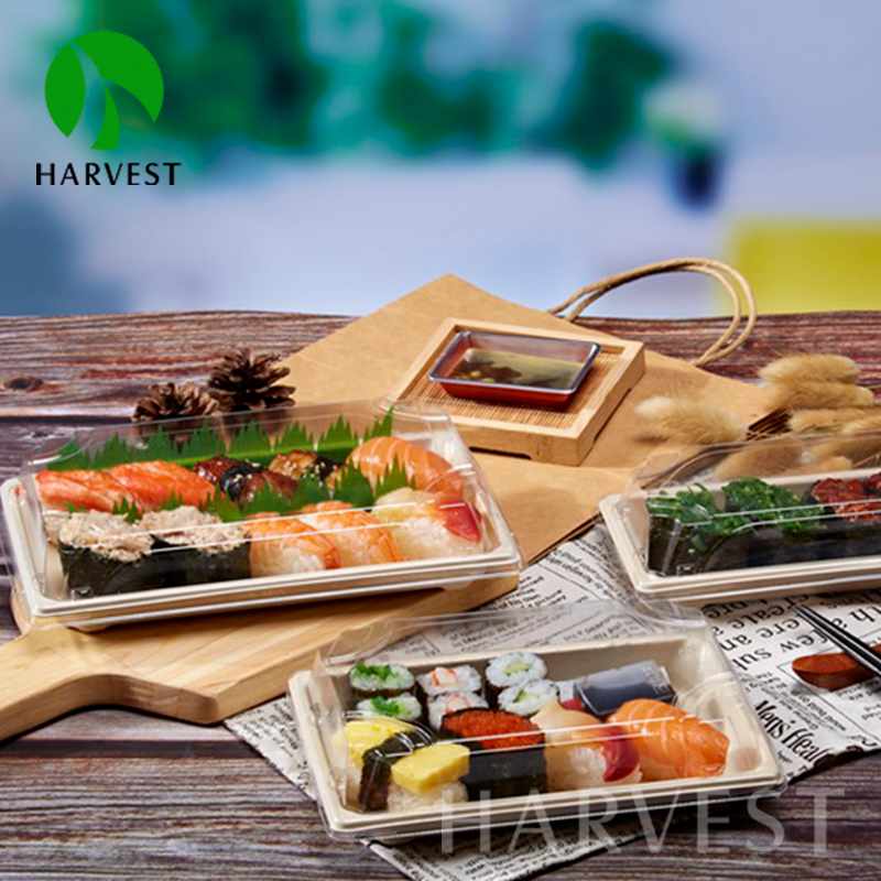 Harvest EG-1.5 Biodegradable Compostable Fiber Pulp To Go Sushi Box