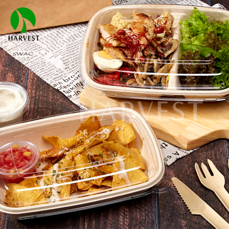 Harvest EG-1.5 Biodegradable Compostable Fiber Pulp To Go Sushi Box