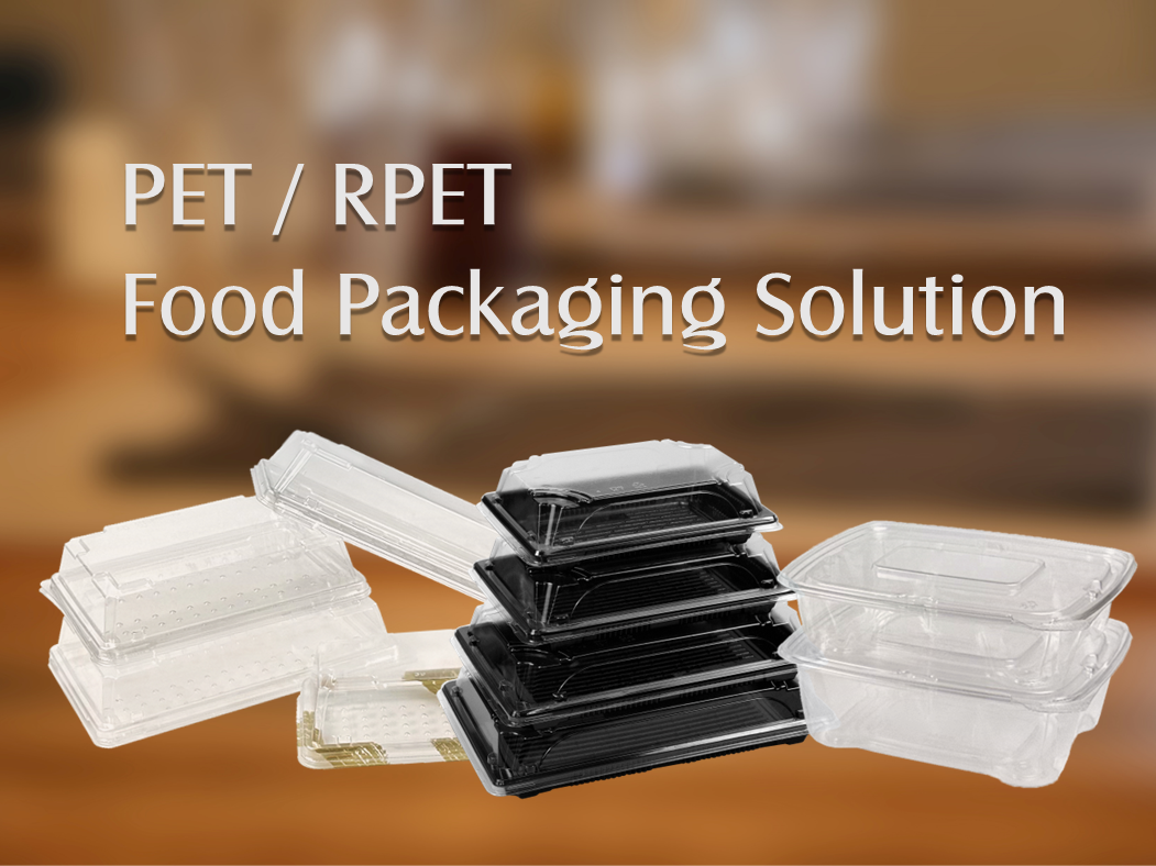 PET / RPET Recyclable Plastic Food Packaging Solution
